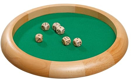 Philos 3131 - Würfelbrett aus Buche, groß, mit Würfel