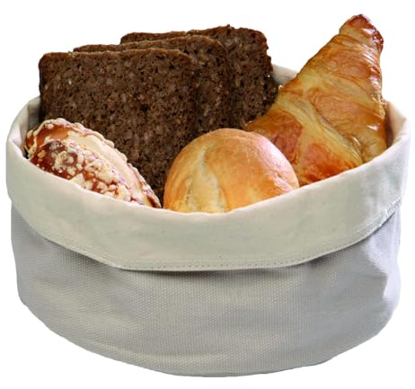APS 30350 Cesto rotondo in cotone per il pane con altezza regolabile, Ø 20 x 12 cm beige