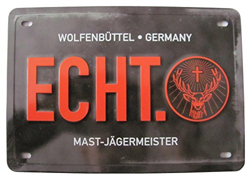 Jägermeister - Echt. - Blechschild 20 x 14 cm