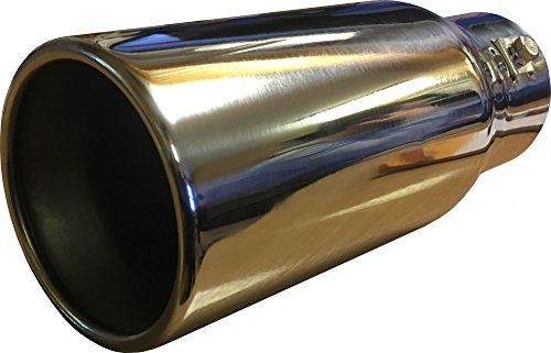 XtremeAuto® 215mm Chrome Stainless Steel 3.5 Round Big Bore Straight Cut Exhaust Trim Tail Piece End Exit Pipe CLIP/SCREW ON FITTING