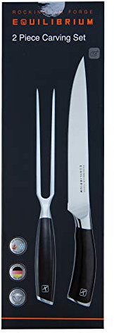 Rockingham Forge Equilibrium 2 Piece Carving Set, Black