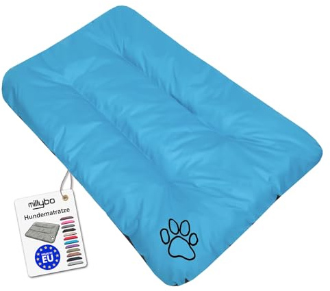 millybo ECO Hundematratze, Hundebett für Kleine, Mittlere, Große Hunde - wetterfestes Hundekissen, kuscheliges Schaum Tierbett, Outdoor & Robustes Hundematte - 115x80x12 cm Blau