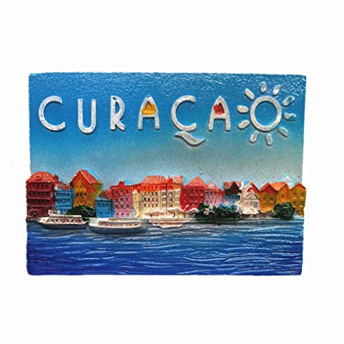 Calamita da frigorifero 3D Curacao Paesi Bassi del Mar Caraibico da viaggio souvenir collezione regalo casa cucina decorazione magnetica adesivo frigorifero magnete