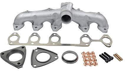 Flynsu Colector de escape compatible con 2.5 R5 TDI BNZ BPC BPE BPD 2003-2010 070253031F 070 253 031 F