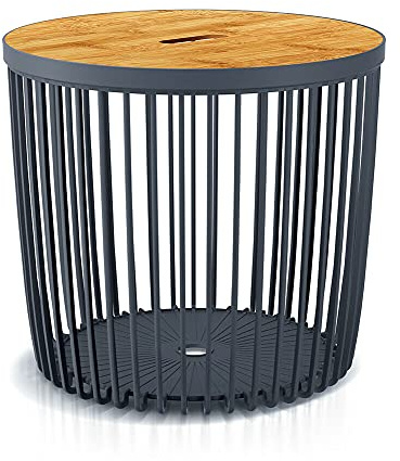 Gartenkorbstütze - dekorativer Beistelltisch CLUBO 50L., Abmessungen (mm) 450x450x410, Farbe Anthrazit