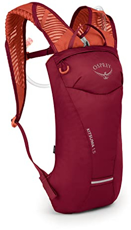 Osprey Kitsuma 1.5L Women's Biking Backpack with Hydraulics Reservoir, Claret Red