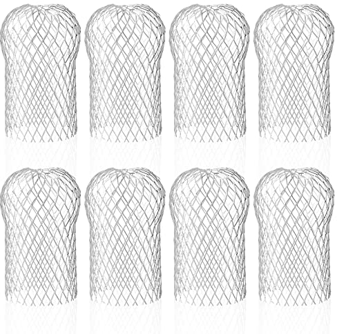 EFUTURETIME Lot de 8 Crapaudine de Gouttière en Aluminium, Filtres de Gouttière Flexible et Durable pour Maison Avant-toit Tuyau de Descente contre les Feuilles