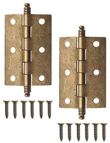 FUXXER 2x Möbel Scharniere Antik Vintage Bronze Türband 79x37mm Set