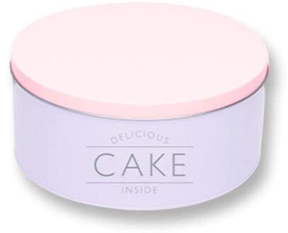 TRTO 1Pcs Round Cake Storage Tin Airtight Lid Cookies Biscuits Box Kitchen Baking Gift Easy To Use and Cleans (Pink)
