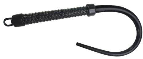 YICHI Gummipeitsche, Reitgerte, Reiten, Springschläger, 58,4 cm, Schwarz / Weiß / Braun (Schwarz)