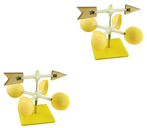 2 Pièces Girouette Bricolage Jouet Scientifique Éducatif - Kit Expérimental Enfant, Jouet Modèle Intéressant, Fournitures D'Enseignement, 15X15X24Cm