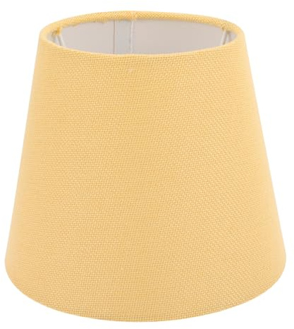 BESTonZON Lampenschirm Für Tischlampe, Ampenschirm Gelb Textilschirm Lampe Groß Lampenschirme Aus Stoff, Kleiner Textilschirm Lampe, Konischer Schirm Lampenschirm Für E14 Kleine Tischlampe
