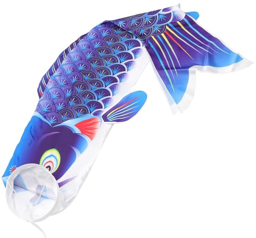 HEMOTON Koi-Fisch-Windsack Koi-Fisch-Flagge Karpfen-Windsack Streamer Japanisches Koinobori Traditionelle Hängende Flagge Und Banner Außendekorationen 1M