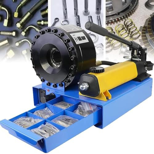 DDZJTPP Macchina per Piegare Tubi Flessibili Macchina per Piegare Tubi Idraulici Macchina per Piegare Tubi Idraulici Portatile Pressa Portatile Piegatrice Mini Pressa per Tubi con 8 Set di Stampi