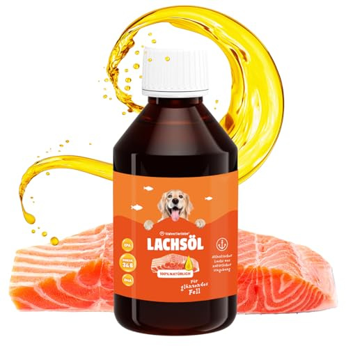 Wahre Tierliebe Aceite de salmón 100% de salmón atlántico I Aceite de pescado con ricos ácidos grasos omega 3 y 6 como complemento alimenticio perfecto, fabricado en Alemania