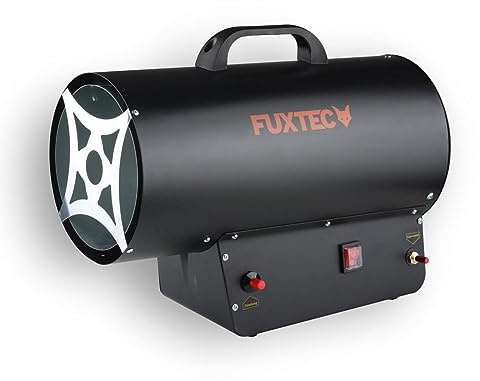 Canon à air chaud au gaz FUXTEC GH33 Normes FR - 33 kW puissance de chauffage, 650 m³/h débit d'air chaud, chauffage industriel gaz butane – propane