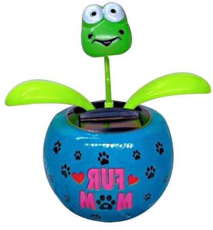 Generisch Giocattolo a forma di fiore , decorazione per auto con girasole danza, in vasi colorati, teste oscillanti solari per finestre, decorazioni per auto, figure da danza solare