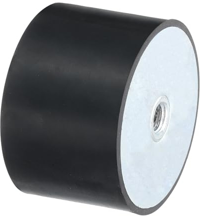 QUARKZMAN Soportes de goma con rosca hembra M12 de 75 x 50 mm, Aislador de vibraciones, Reemplaza Almohadillas Antivibración Bloque Base Silencioso