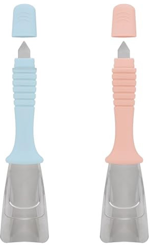 QEXUJOW Pièces et accessoires pour réfrigérateurs 2 pièces pelle de dégivrage grattoir à glace cuisine ensemble de 2 pièces pelle de dégivrage en acier inoxydable congélateur maison (rose bleu)