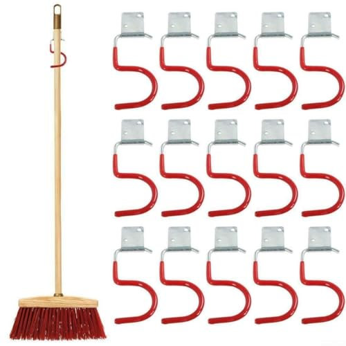 zeroupshop Tool Holder Hooks Wall Hooks, Metal Tool Holders, for Garden Tools Handle Holder,Shed Storage Wall Mount Hooks