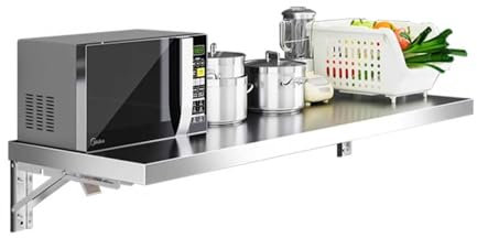 SBCC Wandklapptisch Aus Edelstahl, Regal for Zuhause, Küche, Lagerregal, Klappbrett, Wandklapptisch(70 * 30cm)