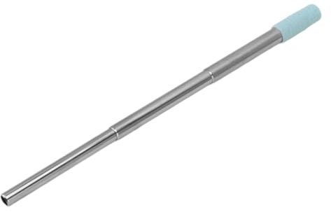 KIMISS Pailles Réutilisables, Pliables en Acier Inoxydable, Portables, Pliables, en Métal, pour Sortie de Travail, Porte-clés, Télescopiques, avec étui, Brosses de Nettoyage,