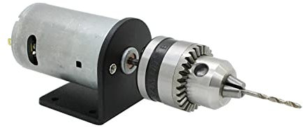 Lathe Chuck, Mini Drill Hand Drill. Fai da te Tornio Pressa 555 Motor w / 1/8 Chuck + Staffa di montaggio 12-36V, Presa potente e positiva