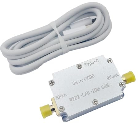 Yominerr LAN 10M-6GHz Amplificateur Haute Planéité Gain 20DB Récepteur de Signal D'Entraînement Radio Drone Satellite SDR Talkie-Walkie 20DB