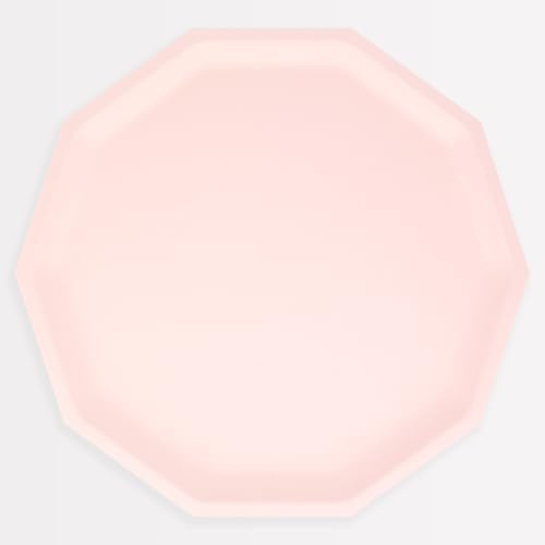 Meri Meri Decagon Compostable Party Plates, Pack of 8 Plates for Parties and Occasions, Single Use, Compostable/Disposable