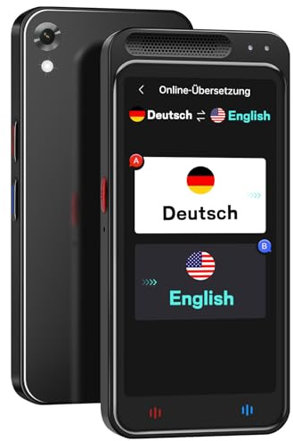 Sprachübersetzer Gerät, 139 Sprachen, Echtzeit-Übersetzung, WLAN/Hotspot/Offline-Modus, 4.1 Zoll HD-Display, AI Übersetzungsgerät mit OCR-Texterkennung Fotoübersetzung, Ideal für Reisen & Business