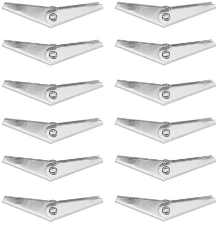 Veemoon Chevilles à Bascule pour Plaques de Plâtre Lourdes M8 en Fer Galvanisé, Écrous à Oreilles Robustes, Fixation Murale Polyvalente, Lot de 12 Pièces pour Travaux de Bricolage