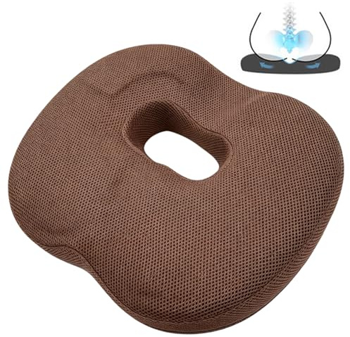 Sittdyna ortopedisk, anti-dekubitus-stolkudde, kontorsstol, ergonomisk avlastning, svanskotan, hemorrojder, höft, svanskoskudde, halkfri sittdyna för soffa, kontor, bil, rullstol, sittdyna, mocka