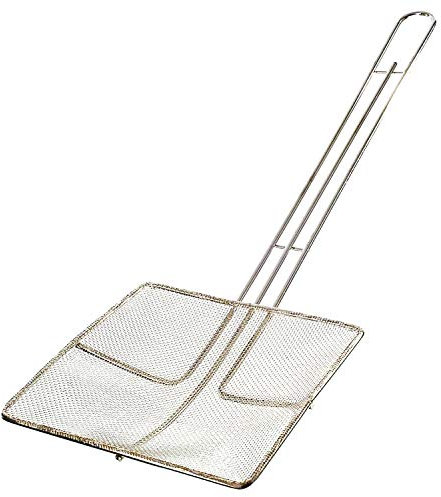 Update International (SKM-SQF) 6 3/4 Nickel-Plated Square Fine Mesh Skimmer