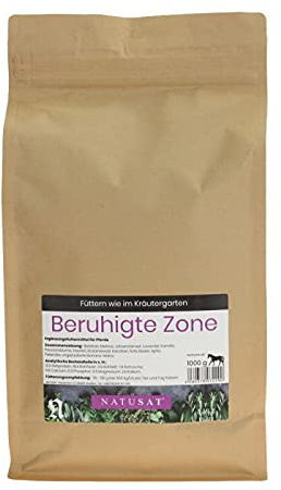NATUSAT Kräuter Beruhigte Zone - Kräutermischung für Pferde, Pferdekräuter, Nervösität, Kräuter schonend getrocknet (1 kg)