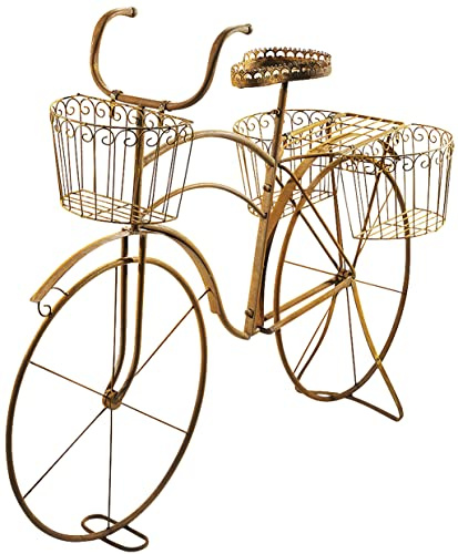 Kobolo Deko-Fahrrad aus naturgerostetem Metall in der Farbe zum Braun