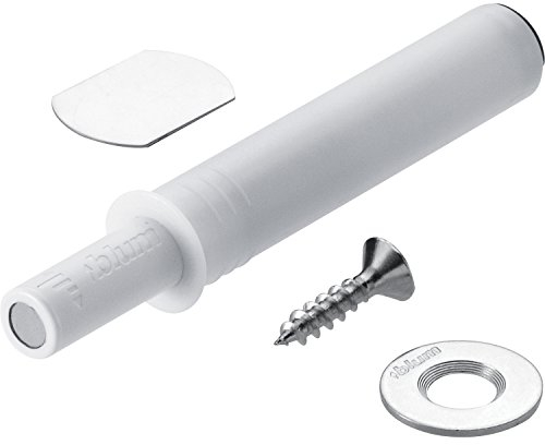 Gedotec Druck-Schnäpper Möbelschnäpper TIP-ON 956.1004 Kurzversion mit Magnet | weiß | Blum Tür-Schnapper mit Ausstoßweg 17 mm | Push-to-Open Öffnungsunterstützung | 1 Set - Drucköffner Schrank-Tür