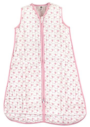 Hudson Baby Unisex baby säker sovsäck med muslin – rosa – 12-18 månader