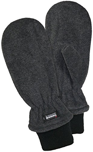 Harrys-Collection Fleece Fäustling Unisex Damen Herren mit Thinsulate, Farben:dunkelgrau, Handschuhgröße:Herren