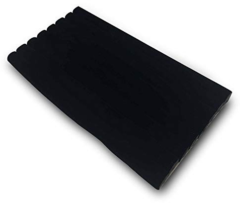 TheDisplayGuys For Your Modern Living 10-Slots Roll Velvet Foam Pad Jewelry Display Insert - Fit Full Size Tray - Organizing Rings, Earrings - Home, Drawer, or Retail - Black by The Display Guys