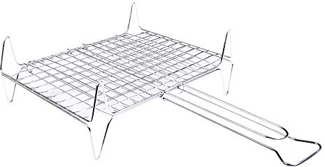 Griglia barbecue, Graticola, Leggera, a conchiglia, acciaio, 27x37