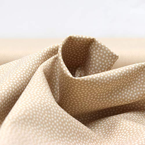 MAGAM-Stoffe Keno Tupfen Baumwollstoff Oeko-Tex Meterware 50cm (16. Beige)