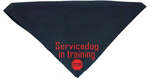 Hundehalstuch Servicedog in training Stop Assistenzhund in Wunschfarben
