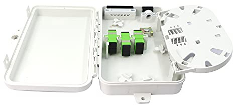 PNGKNYOCN Boîte de distribution en fibre optique FTTH à 6 cœurs, boîte de distribution et répartiteur en fibre optique à 6 ports, pour adaptateurs SC, FC, E2000