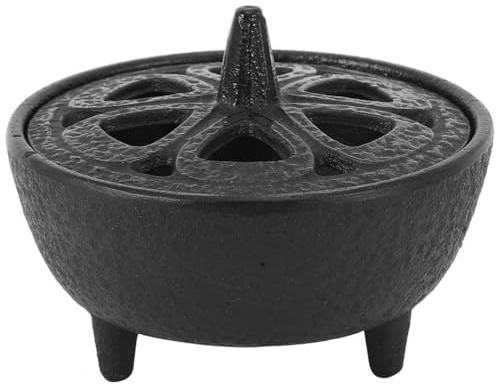 Brûleur d'encens en Fonte, Porte-encens en Forme de Lotus pour Brûleur d'aromathérapie pour Salle De Bain, Chambre à Coucher, Décoration de la Maison