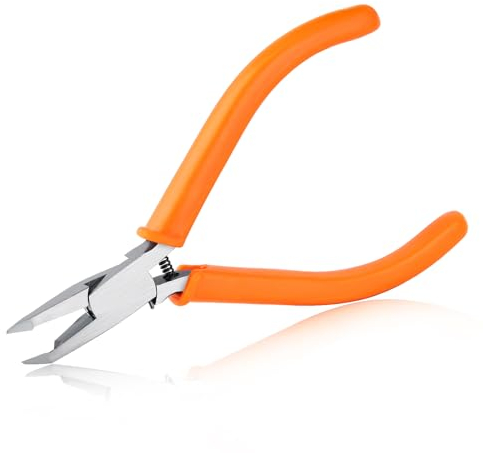 SPEEDWOX Full Flush Cut Chip Cutters With 38 Degree Angled Jaws - Diagonal End Cutter Pliers With Angled Tip for Quick & Easy Removal - Small Engineer Pliers
