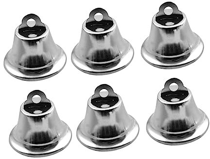 EXCEART 10stücke Metallglöckchen Weihnachtsglocken Kleine Glöckchen Silber Christbaumschmuck Weihnachtsdeko-anhänger für Baum Bastelarbeiten