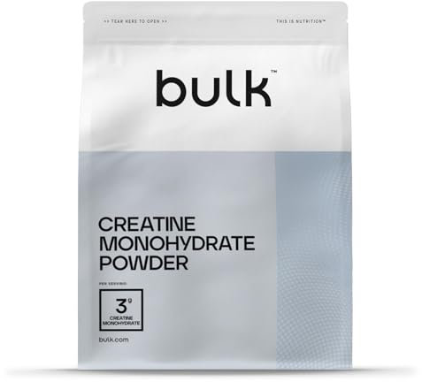 Bulk Creatina Monoidrato Polvere 500 g | 147 porzioni | Creatina micronizzata pura | Lampone blu | Vegano e Halal | Ideale per fitness, allenamento e palestra | Si scioglie facilmente