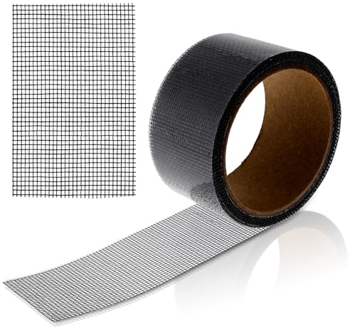 Andibro Fliegengitter Fenster Reparatur Set, 5cm X 500cm Stark Insektenschutzgitter Reparatur Klebeband Selbstklebend Glasfaser Reparatur DIY Zuschneidbar Für Fenster Tür