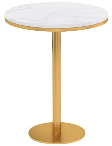 DMCHENGMA Frühstücks-Bartisch, Marmor, moderner Esstisch für kleine Räume, Wohnzimmer-Beistelltische, Kleiner Freizeittisch/Beistelltisch für Esszimmer, Schlafzimmer, Balkon(Size:55x95cm)