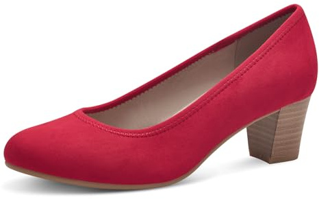 Jana Damen Pumps mit Blockabsatz Vegan, Rot (Red), 41 EU